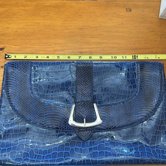 WHBM Cobalt Blue Envelope Clutch - Picture 6 of 7